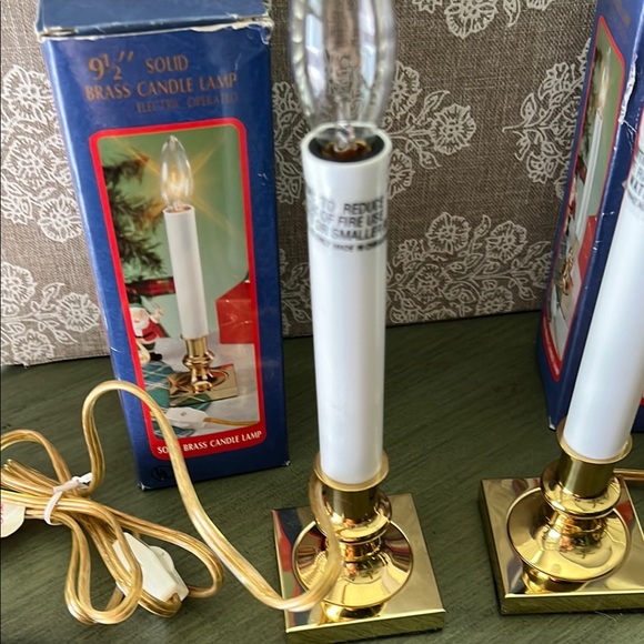 Elegant Brass Electric Candle Lites - Picture 3 of 5